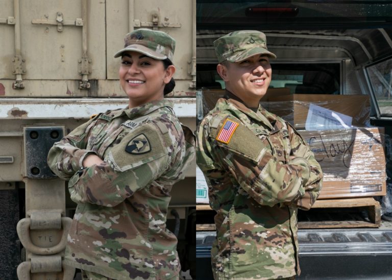 Pareja de la Guardia Nacional de Iowa combate COVID-19