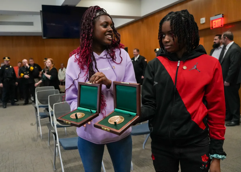 West Des Moines sisters receive Carnegie Medal for heroism after saving boys from icy pond
