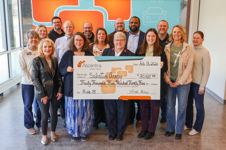 Ascentra’s Ride 75 auto loan campaign raises $30,525 for Salvation Army in Iowa