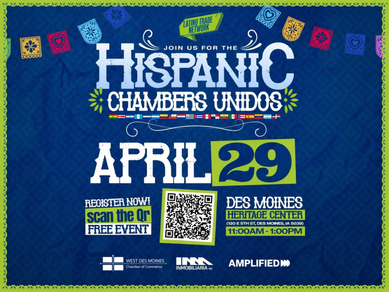 Latino Trade Network de la Cámara de Comercio de West Des Moines organizará el evento Hispanic Chambers Unidos