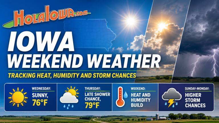 Iowa weekend weather brings heat, humidity and storm chances