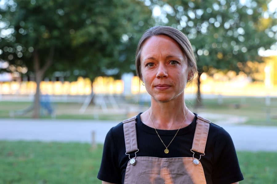 Denise Meyer poses for a portrait in a Missouri park.